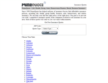 Tablet Screenshot of insurance.primequote.com